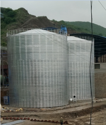 石河镇粮食钢板仓的安装全过程不用热焊接